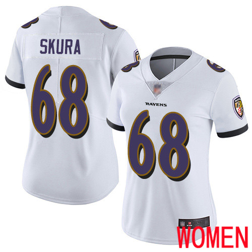 Baltimore Ravens Limited White Women Matt Skura Road Jersey NFL Football #68 Vapor Untouchable->youth nfl jersey->Youth Jersey
